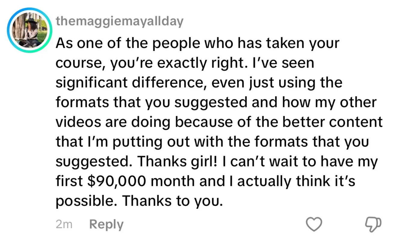 Client review screenshot