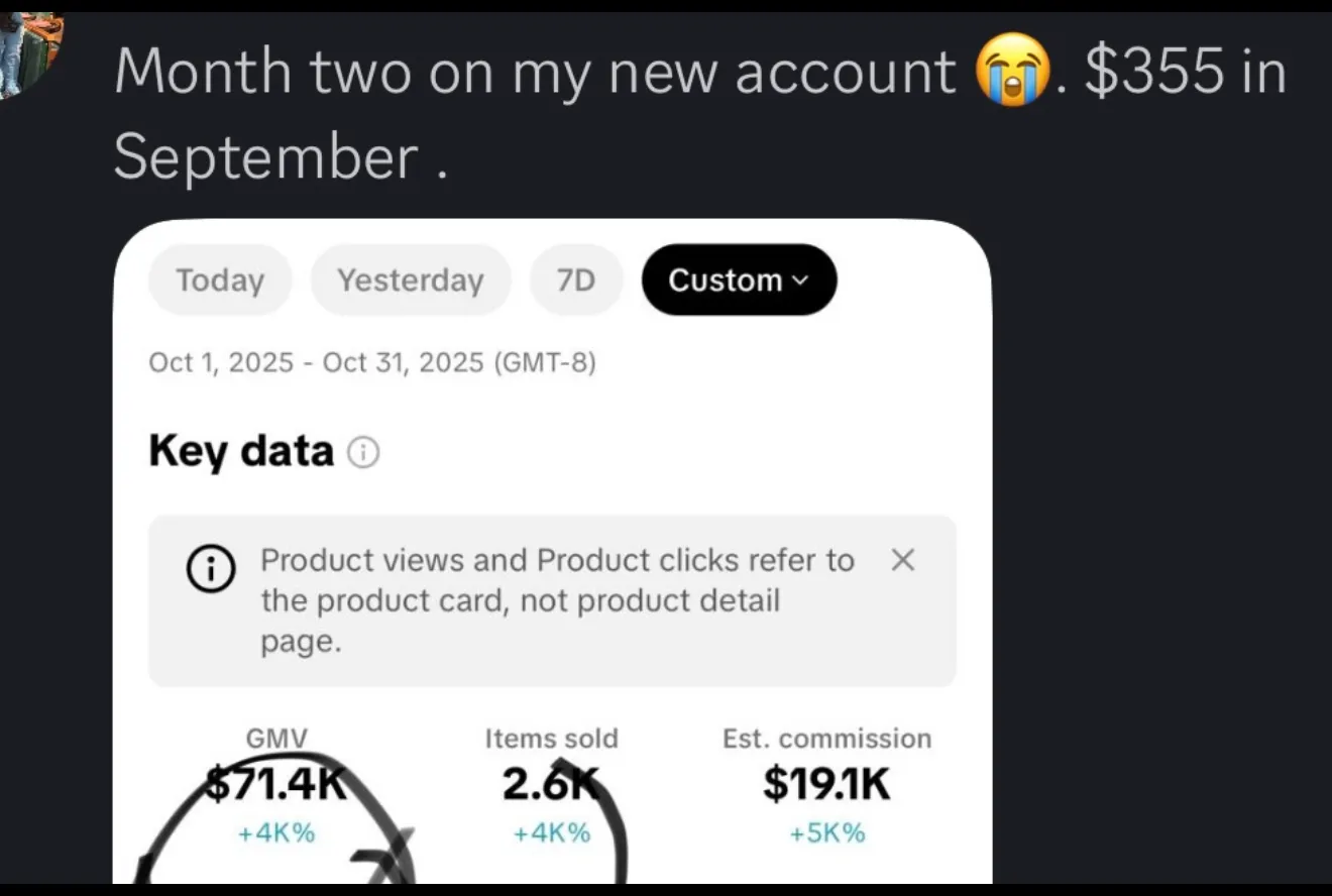 Rae — $19,100 in commissions — from $355 her first month