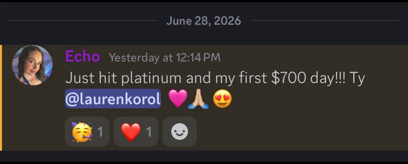 Echo — First $700 day